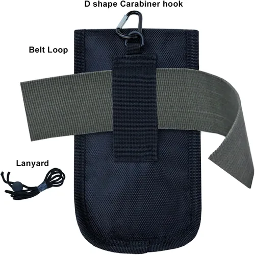 Miniatura 4 de Funda de teléfono dual para dos teléfonos, soporte táctico para cinturón de teléfono celular para hombres, funda para teléfono multiherramienta