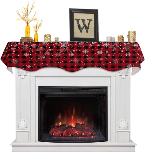 Miniatura 7 de Funda para bufanda de chimenea de muñeco de nieve de invierno, para Navidad, Halloween, Acción de Gracias, otoño, decoración de interiores, Navidad