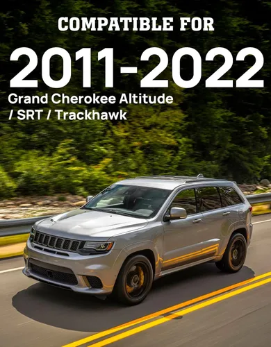 Miniatura 7 de Barras transversales para portaequipajes compatibles con Jeep Grand Cherokee Altitude & SRT y Trackhawk 2011-2022 con molduras negras para techo