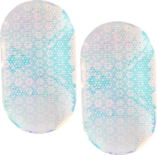 Miniatura 8 de Bath Bliss Paquete de 2 tapetes de ducha para bañera, tapete de baño antideslizante, base de ventosa, agujeros de drenaje, seguridad, holográfico
