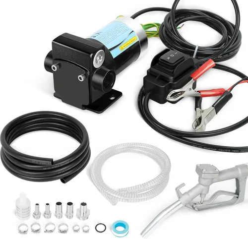 Miniatura 10 de Bomba de transferencia de combustible de gasolina de 110 V con cables de conexión, bombeo reversible mejorado, protección térmica, control