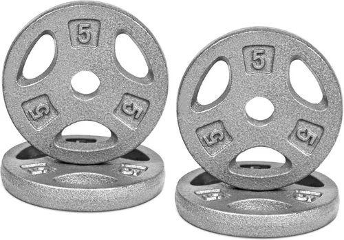 CAP Barbell Placas de peso de agarre estándar de 1 pulgada Gris