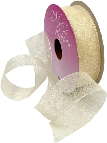 Miniatura 88 de Morex Ribbon 91803/100-609 Cinta de nailon Organdy, 5/8 pulgadas por 100 yardas, color rojo