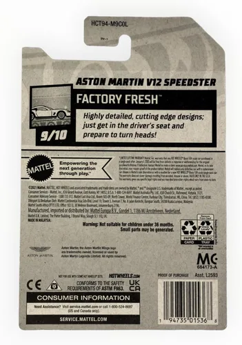 Miniatura 2 de Hot Wheels 2022 - Aston Martin V12 Speedster - Factory Fresh 9/10 [Blanco] 183/250