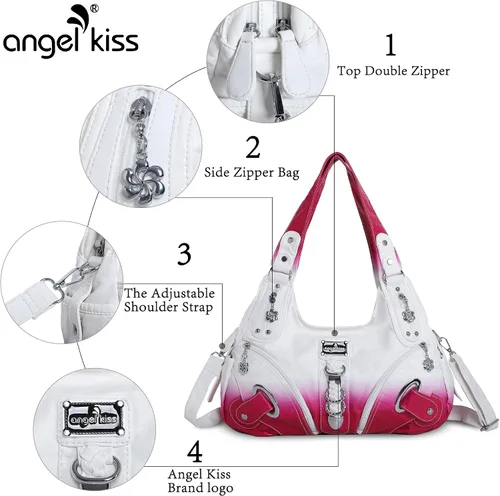 Miniatura 5 de Angelkiss Hobo Carteras y bolsos para mujeres Bolso de mano para mujeres Carteras grandes Bolsos de hombro diarios Purses, handbags, Handbag, Women
