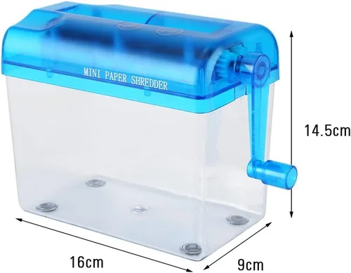 Miniatura 2 de Papel portátil, A6 portátil mini manual de corte de papel para oficina, hogar, escuela, 16 × 9 × 5.7 in (azul)
