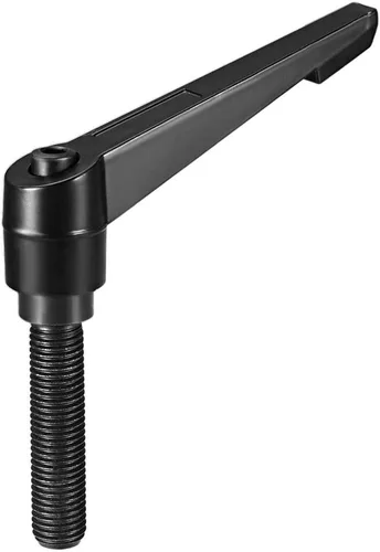 Miniatura 18 de uxcell M8 x 1.260 in Mango de sujeción ajustable Palanca de sujeción Rosca Botón de trinquete macho roscado Perillas de bloqueo Tornillo giratorio