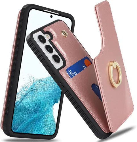 Miniatura 9 de Lipvina Funda para Samsung Galaxy A03s con tarjetero, Galaxy A03s Funda tipo cartera para mujer, tarjetero de crédito, soporte de anillo, fundas