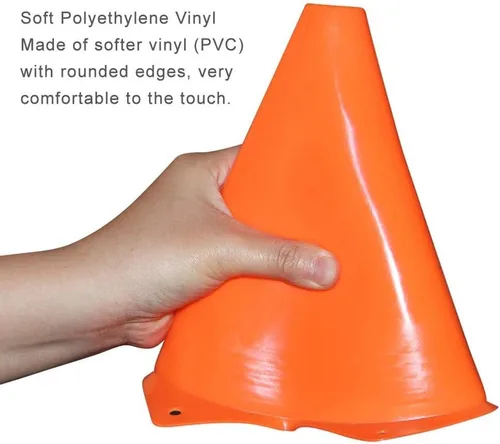 Miniatura 3 de ANSLYQA Soccer Cones (9 Inch 20 Pack), Agility Training Sport Cone with Carry Bag for Drilling Football Basketball Field Markers