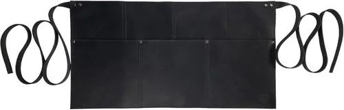 Hide & Drink, Delantal de cintura, bolsillos remachados, accesorios de camarera y camarero, pantalones cortos de servidor, cuero de grano completo,