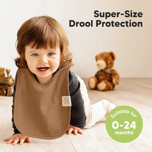 Miniatura 2 de Paquete de 8 baberos para bebés niños y niñas - Baberos tipo pullover para babear y dentición para bebés niñas y niños pequeños, recién nacidos