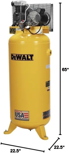 Miniatura 10 de DEWALT Compresor de aire vertical de 60 galones, estacionario, 3.7 HP, 175 PSI máximo, lubricado con aceite, tanque ASME, rendimiento de grado