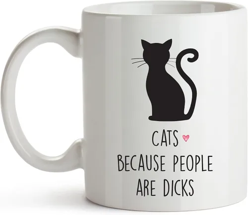 Miniatura 7 de YouNique Designs Divertidas tazas de café para gatos, taza de café portátil de 11 onzas, tazas de gato para amantes de los gatos, regalos