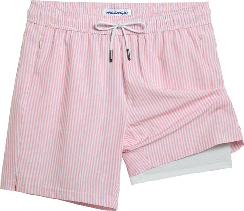Miniatura 21 de maamgic Traje de Baño para Hombre 2 en 1, Pantalones Cortos de Natación de 17.8 cm para Hombre, Trajes de Baño, Pantalones Cortos de Tabla