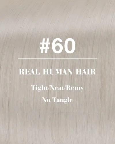 Miniatura 3 de Hetto - Extensiones de cabello humano de trama color rubio platino, 12 pulgadas, 2.47 onzas, #60 Coser en trama, volumen natural diario, suave