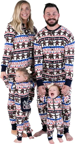 Lazy One - Pijamas navideñas a juego con solapa trasera; para perros, bebés, niños, adolescentes y adultos