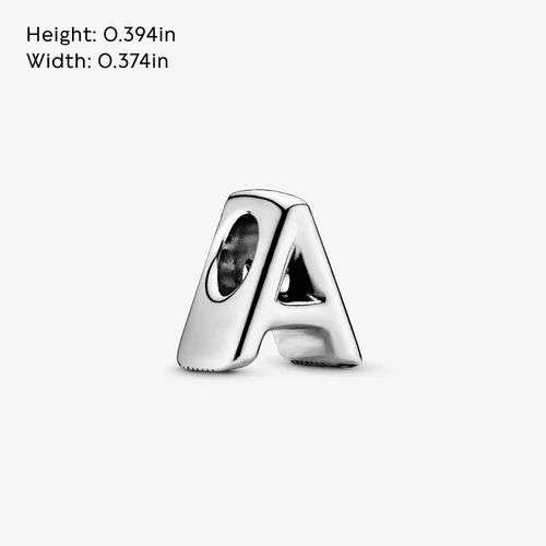 Miniatura 5 de Pandora Jewelry Letter Alphabet Charm - Beautiful Charm Letter for Pandora Charm Bracelets - Silver