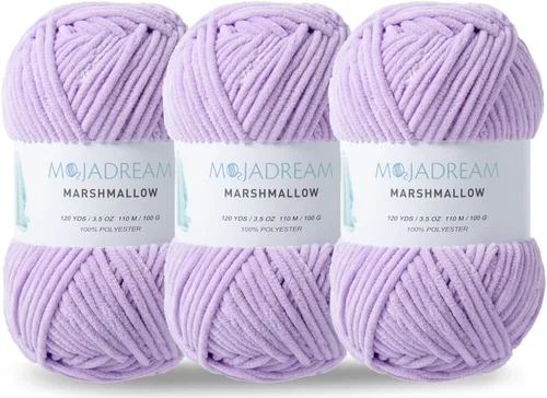 Miniatura 5 de 3PCS 3.5oz Hilo de Chenilla para Mantas Amigurumi: Hilo de Terciopelo Suave para Bebé para Tejer Mantas y Hacer Ganchillo Voluminoso 5# Hilo 3