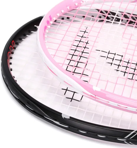 Miniatura 4 de Teloon Raquetas de tenis para adultos, 2 piezas, raqueta de tenis recreativa de 27 pulgadas para hombres y mujeres, estudiantes universitarios