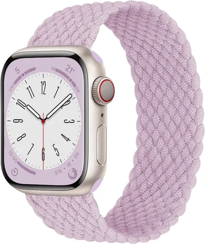 Miniatura 15 de Correa elástica de nylon trenzada Solo Loop, compatible con correas de Apple Watch de 1.496 pulgadas, 1.575 pulgadas, 1.614 pulgadas, 1.654