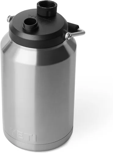 Miniatura 10 de YETI Rambler - Jarra de galón 2.0, aislada al vacío, a prueba de fugas, acero inoxidable con tapa magnética, color verde bosque negro