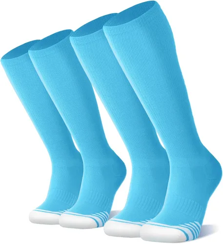 Miniatura 18 de FITRELL Paquete de 2/3 calcetines de béisbol y sóftbol para niños, jóvenes, hombres y mujeres, calcetines altos hasta la rodilla (varios colores)