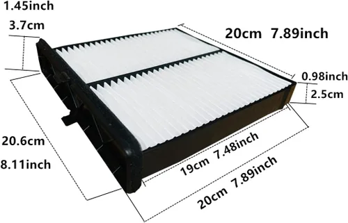 Miniatura 4 de Paquete de 2 filtros de aire de cabina para Mazda 3 (2019-2025), CX-30 (2020-2025), CX-50 (2023-2025), repuesto BDTS61J6X, hecho de no tejido