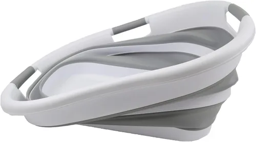 Miniatura 3 de SAMMART Cesta plegable de plástico para la ropa sucia de 40 L (10.5 galones), contenedor de almacenamiento plegable y organizador, tina de lavado