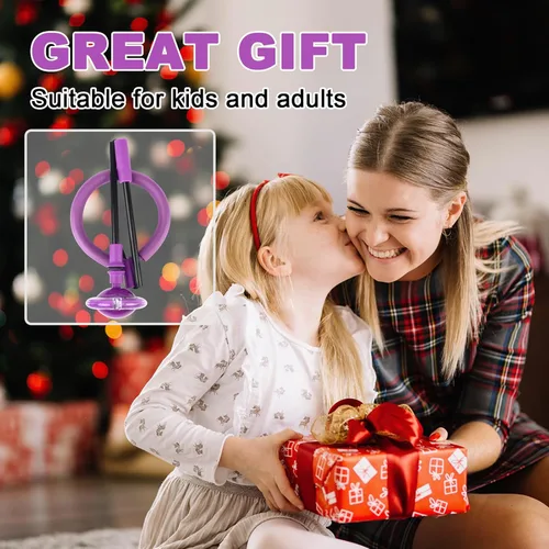 Miniatura 6 de Hewog Bola de Salto para Niños, Juguetes Deportivos de Fitness con Rueda Giratoria, Colorida y Plegable, Portátil, para Niñas y Niños. Juguetes