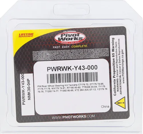 Miniatura 4 de Pivot Works Kit de rodamientos de rueda PWRWK-Y43-000 compatible con/repuesto para Yamaha CT175 1972, TTR225 2000-2004, TY175 1975-1976, TY350