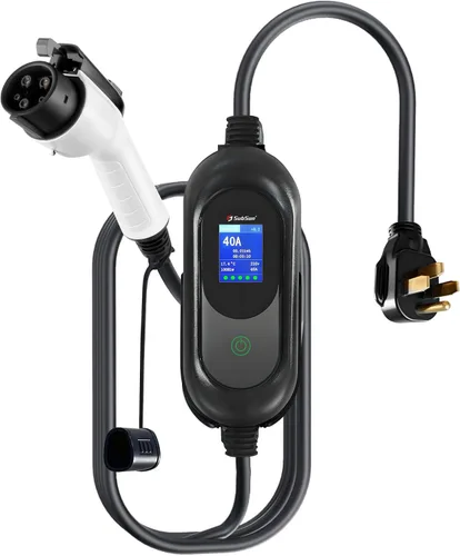 Miniatura 10 de Cargador Tesla, cargador EV de nivel 2 para Tesla 40Amp 240V con enchufe NEMA 14-50, corriente y temporizador ajustables, cable de carga Tesla de 25