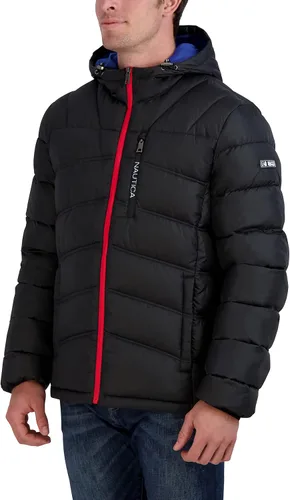 Miniatura 2 de Nautica Chaqueta resistente al agua para hombre manga larga con cremallera ajustable abrigo acolchado