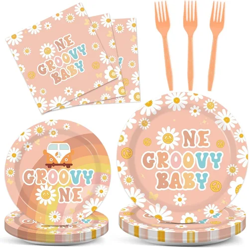 Miniatura 51 de 96 piezas de decoración de cumpleaños número 65 para hombres, platos y servilletas de papel para la mesa de pastel, suministros de mesa