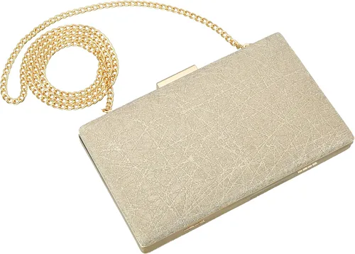 Miniatura 5 de Savatano Bolso de mano dorado para mujer, bolso de mano dorado, bolso cruzado de hombro, bolsa de boda, fiesta, novia, baile de graduación..