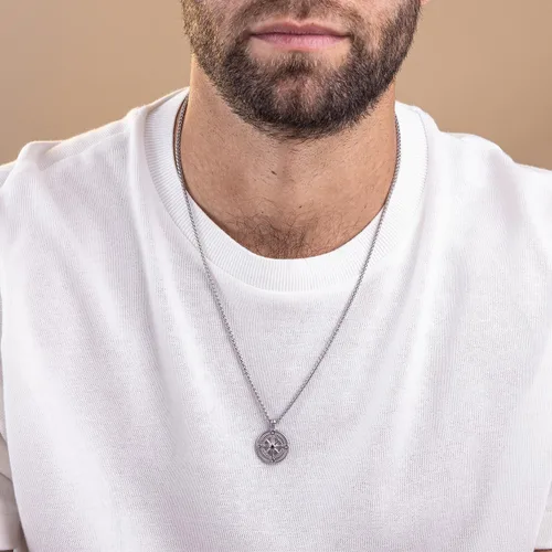 Miniatura 30 de Galis Collar para hombre, collar de cadena de plata de acero inoxidable de alta calidad para hombres, no se deslustra, cadenas para hombres