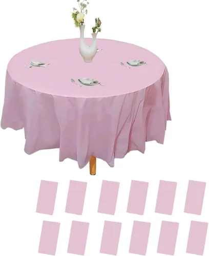 Miniatura 8 de Urby Paquete de 12 manteles rectangulares de plástico, con asientos para 4-6 personas, mantel desechable resistente y empaquetado individualmente