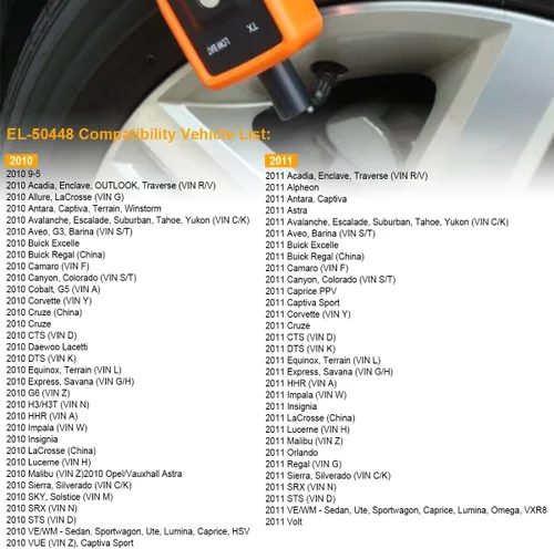 Miniatura 5 de EL-50448 Herramienta de reaprendizaje TPMS para automóvil, herramienta de activación del sensor de presión de neumáticos OEC-T5, accesorios