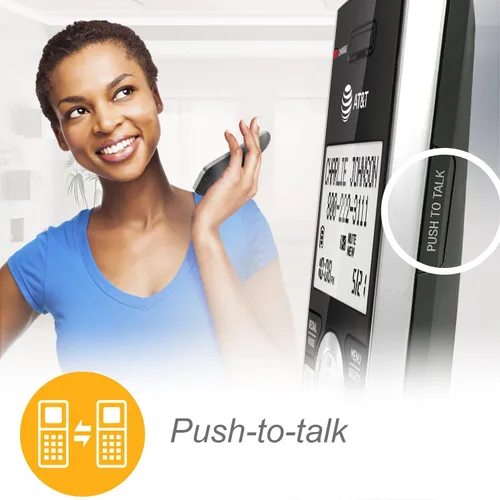 Miniatura 10 de Teléfono inalámbrico expandible DECT 6.0 con sistema de respuesta y bloqueador inteligente de llamadas de AT&T CL82207, Plateado/Negro