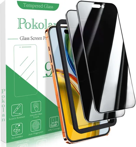 Miniatura 9 de Pokolan [Paquete de 3] Protector de pantalla de privacidad para iPhone 11/iPhone XR Película de vidrio templado antiespía, cobertura completa, sin
