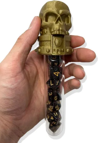 Miniatura 5 de MunnyGrubbers - Estante de exhibición de dados - Dice_Jail - (3 x Juego aleatorio de 7 piezas D20 incluidas) - Exhibe hasta 3 juegos - RPG de mesa