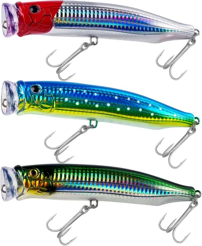 Miniatura 19 de THKFISH Señuelos para pesca de agua salada de atún para pesca de surf, lubina con ojos 3D para atún GT peces grandes, 5.9 pulgadas, 1 unidad/3 1