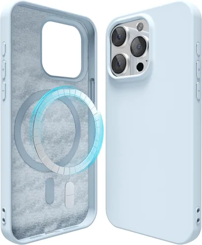 Miniatura 153 de oakxco Funda de silicona para iPhone 12 Pro Max, magnética, compatible con carga inalámbrica Magsafe, cubierta protectora de goma suave y delgada
