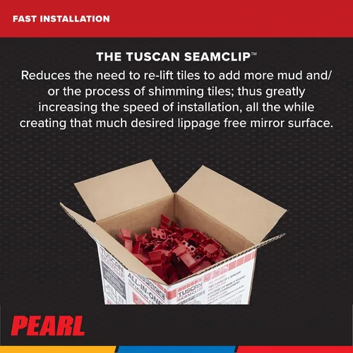 Miniatura 5 de Tuscan Pearl Seamclip Truspace Red Azulejos de 3/8" a 1/2" Caja de 1000