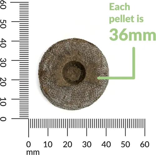 Miniatura 3 de 100 unidades - Jiffy 36 mm de pellets de turba y tierra para semillas, tapones para inicio de semillas: iniciador de semillas para interiores