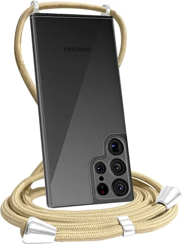 Miniatura 18 de Funda transparente compatible con Samsung Galaxy S22 Ultra con correa ajustable para el cuello, funda cruzada para Galaxy S22 Ultra, TPU