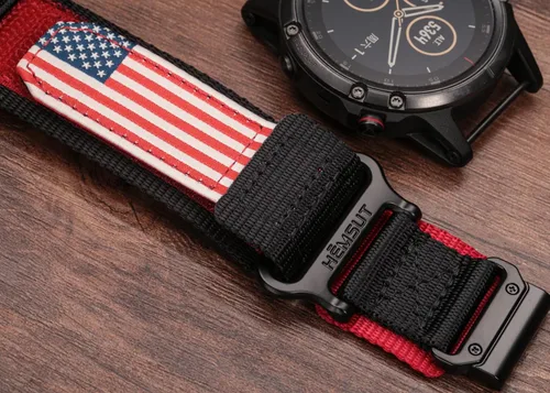 Miniatura 7 de Compatible con la Correa de Reloj Garmin, Correa Deportiva de Nylon Super Resistente con Diseño de Bucle Tejido