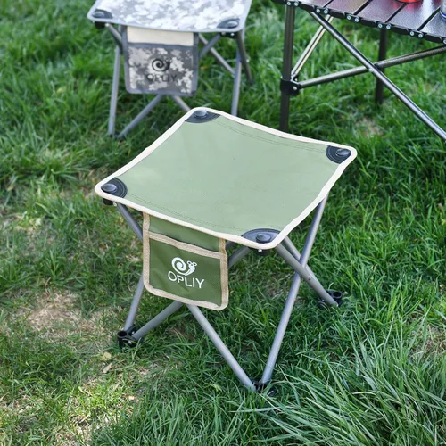 Miniatura 2 de Opliy Taburete de campamento, silla pequeña plegable de 13.5 pulgadas, taburete de campamento portátil para camping, pesca, senderismo, jardinería