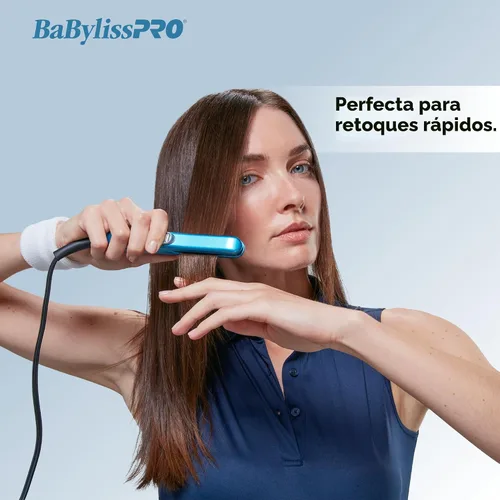 Miniatura 6 de BaBylissPRO Nano Titanium Mini Plancha de alisado azul de 0.5 pulgadas