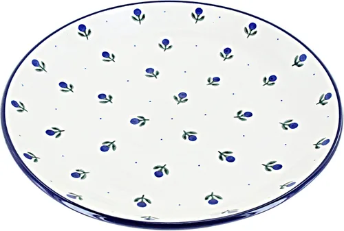 Miniatura 21 de Cerámica pulida de rosa azul – Plato de cena Athena marrón – 10.5 pulgadas de diámetro – Ideal para comidas diarias, comidas informales o como