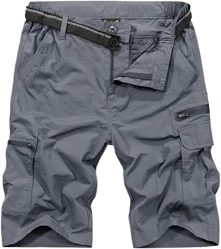 Miniatura 17 de Jessie Kidden - Pantalones cortos para hombre, estilo informal, para exteriores, con cintura expansible, ligeros, impermeables, de secado rápido